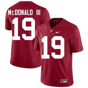 Crimson Limited Chuck McDonald III Men #19 UA College Football Jerseys 359165-546