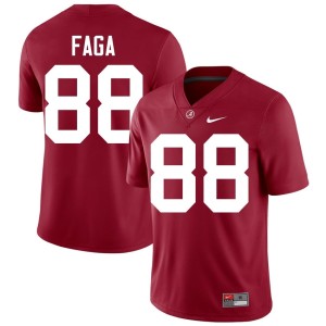 Crimson College Football NCAA #88 Mens Alabama Isaia Faga Jersey 627808-379