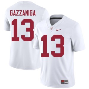 White College Football #13 Bama Official John Gazzaniga Men Jerseys 761287-685