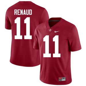 Crimson Men Go Bama College Football #11 Jordan Renaud Player Jerseys 213565-647