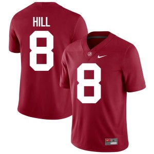 Crimson Justin Hill Mens College Football Replica #8 The Tide Jersey 319977-964