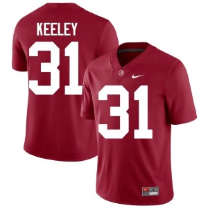 Crimson UA College Football #31 Keon Keeley Men Limited Jersey 881534-256