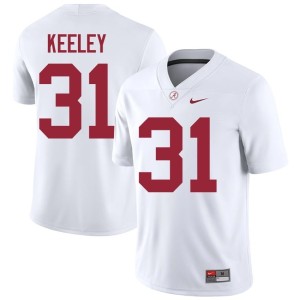White Keon Keeley Mens UA #31 Stitched College Football Jersey 327046-740