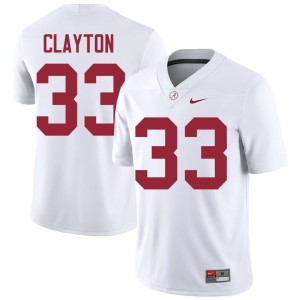 White Embroidery Kyle Clayton The Tide College Football Men's #33 Jersey 255395-421