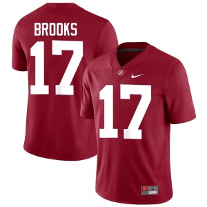 Crimson #17 High School Lotzeir Brooks University of Alabama College Football Mens Jerseys 168916-337