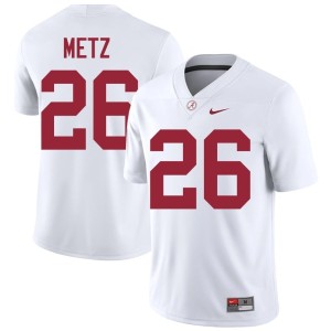 White #26 UA Men Official Luke Metz College Football Jersey 923086-436