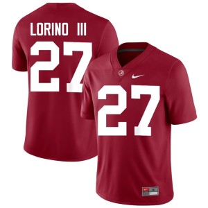 Crimson College Football Mens 2026 #27 University of Alabama Michael Lorino III Jersey 714658-761
