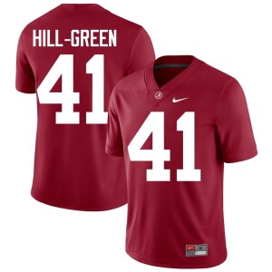 Crimson Men College Football Nikhai Hill-Green University of Alabama Game #41 Jerseys 424802-851