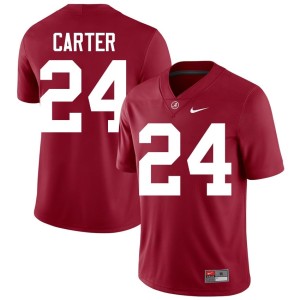 Crimson Noah Carter Roll Tide #24 Replica Men's College Football Jerseys 386222-293