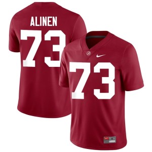 Crimson Men College Football #73 Embroidery Olaus Alinen UA Jerseys 698070-363