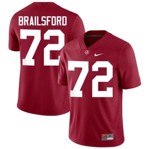 Crimson UA Crimson Tide Mens College Football University #72 Parker Brailsford Jersey 721772-570