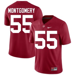 Crimson Player #55 Roq Montgomery Mens College Football Crimson Tide Jersey 262136-964
