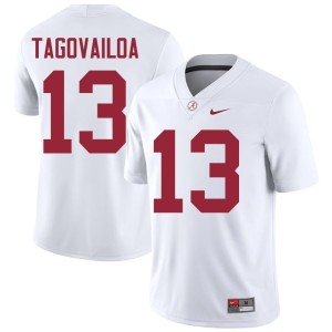 White Go Bama College Football Alumni #13 Tua Tagovailoa Men's Jersey 932096-897