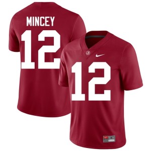 Crimson UA College Football Zavier Mincey Stitched Mens #12 Jersey 533743-741