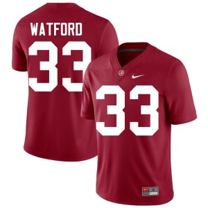 Crimson Adam Watford Bama High School Men #33 College Football Jerseys 966530-470