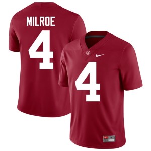 Crimson Limited College Football Roll Tide Mens Jalen Milroe #4 Jerseys 322761-331