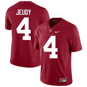 Crimson #4 Jerry Jeudy Replica Crimson Tide College Football Mens Jerseys 916686-536