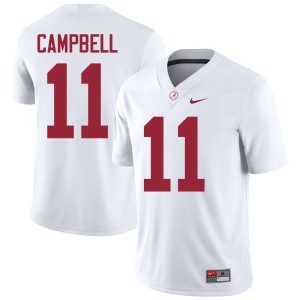 White Player Men's College Football Jihaad Campbell #11 Crimson Tide Jersey 536910-383