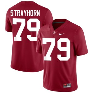 Crimson #79 Kaden Strayhorn Mens University Alabama College Football Jersey 954768-148