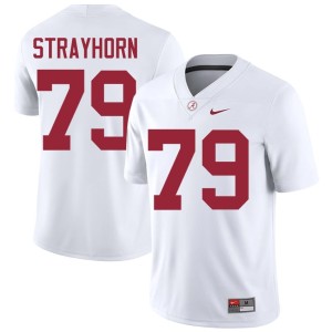 White #79 Kaden Strayhorn Crimson Tide College Football Alumni Mens Jerseys 279629-525