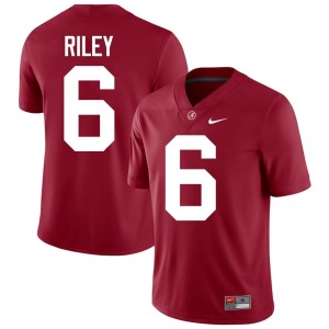 Crimson #6 Kevin Riley Bama College Football Men's University Jerseys 431641-388