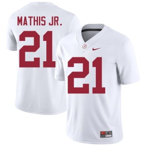 White College Football Men UA Crimson Tide #21 Official Maurice Mathis Jr. Jersey 592538-320