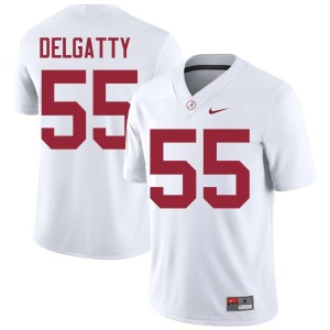 White UA University College Football Men Racin Delgatty #55 Jerseys 201703-554