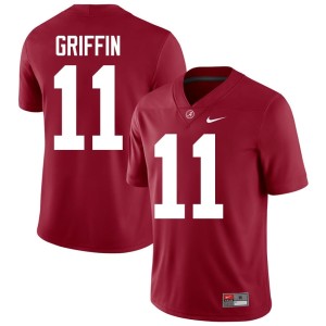 Crimson Men's College Football Xavier Griffin Embroidery UA #11 Jerseys 118333-779