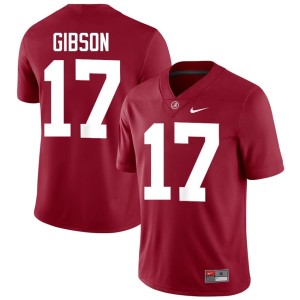 Crimson Mens #17 Player Zyan Gibson College Football UA Crimson Tide Jerseys 838284-982