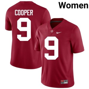 Crimson Bama #9 Women Replica Amari Cooper College Football Jersey 545054-706