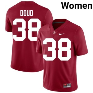 Crimson Bama College Football Women Blake Doud #38 High School Jersey 319502-877