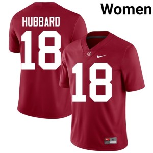 Crimson Alabama Crimson Tide #18 College Football Women Bray Hubbard Stitched Jerseys 812377-900