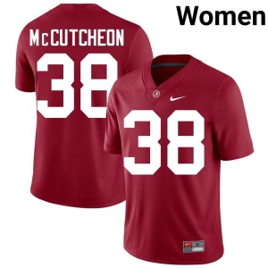 Crimson Brody McCutcheon Women's #38 Roll Tide College Football NCAA Jerseys 337168-890