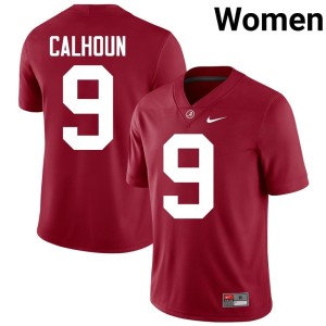 Crimson #9 Women Replica Crimson Tide Cam Calhoun College Football Jersey 414728-446