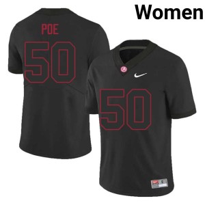 Black Womens College Football Alabama Crimson Tide 2026 #50 Casey Poe Jerseys 393965-440