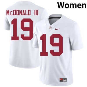 White 2026-27 Women's College Football The Tide #19 Chuck McDonald III Jersey 688411-647