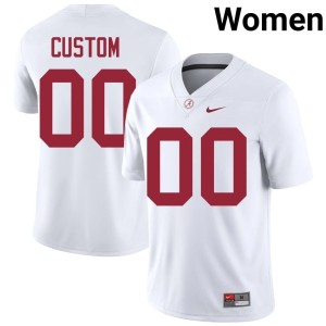 White Women College Football #00 Custom 2026 UA Crimson Tide Jerseys 335754-994