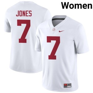White Women's DaShawn Jones Go Bama #7 Player College Football Jersey 257869-932