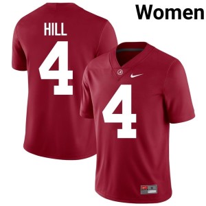 Crimson Daniel Hill Women Bama Stitched College Football #4 Jerseys 532818-962