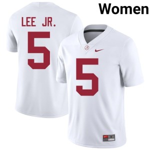 White #5 Women's College Football Dijon Lee Jr. UA University Jersey 548337-356