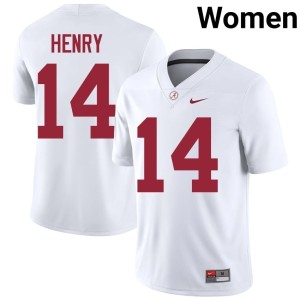 White #14 Game Womens Fatutoa Henry UA College Football Jersey 866533-213