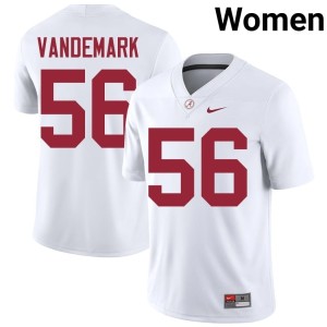 White 2026 Geno VanDeMark #56 Womens Alabama College Football Jerseys 544242-567
