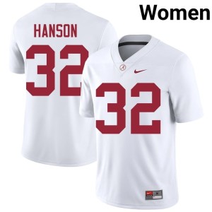 White #32 Replica Womens College Football Griffin Hanson Go Bama Jersey 537037-251