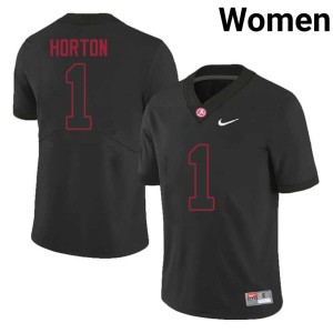 Black University #1 Isaiah Horton University of Alabama College Football Women's Jersey 494865-765