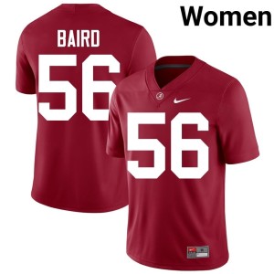 Crimson JD Baird High School #56 Alabama Crimson Tide College Football Womens Jersey 150053-828