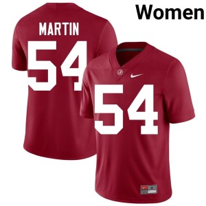 Crimson Women College Football Alabama JD Martin #54 NCAA Jerseys 278149-343