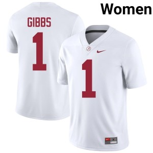 White Women Game #1 Jahmyr Gibbs UA College Football Jerseys 471791-342
