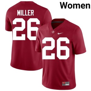 Crimson UA Crimson Tide College Football #26 Women's Jam Miller High School Jersey 471481-941