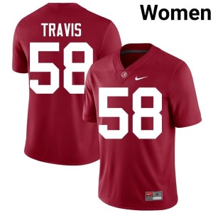 Crimson Jamison Travis #58 Alabama Crimson Tide Women Stitched College Football Jerseys 674179-979