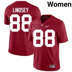 Crimson Go Bama Women's Jay Lindsey #88 College Football High School Jersey 580059-220